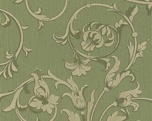 Textilní tapeta na zeď Tessuto 95633-4 | 0,53 x 10,05 m | zelená | A.S. Création