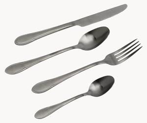 Sada matně kartáčovaných příborů Cucina, ručně vyrobená, pro 4 osoby, 16 dílů