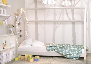 Dětská postel Berta 200x90 Domeček, bílá
