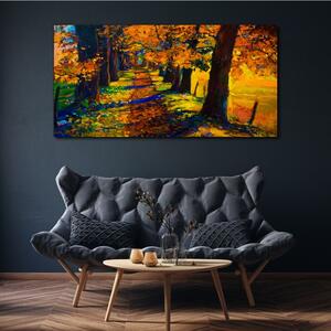Obraz na plátně Obraz na plátně Strom cesta listy podzim