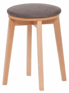 FormWood Dubová stolička Tabonta 50 cm se šedým sedákem