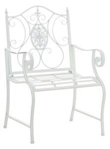 Kovová židle Punjab s područkami - Bílá