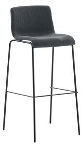 Barová židle Hoover ~ látka, kovové nohy černé - Tmavě šedá