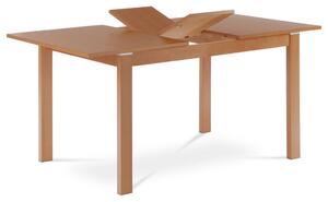 Jídelní stůl rozkládací 120+30x80x74 cm, deska MDF, dýha, nohy masiv, tmavý buk BT-6777 BUK3