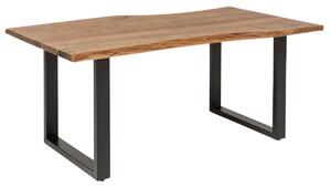 Masivní jídelní stůl Bullwer z akácie, lakovaný, hnědý – 140×90 cm