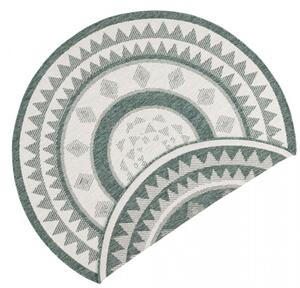 Hans Home | Kusový koberec Twin Supreme 103415 Jamaica green creme kruh – na ven i na doma - 140x140 (průměr) kruh