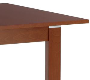 Jídelní stůl rozkládací 120+30x80x74 cm, deska MDF, dýha, nohy masiv, tm. třešeň BT-6777 TR3