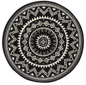 Hans Home | Kusový koberec Celebration 103441 Valencia Black kruh - 200x200 (průměr) kruh