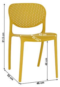 Stohovatelná židle, žlutá, FEDRA new