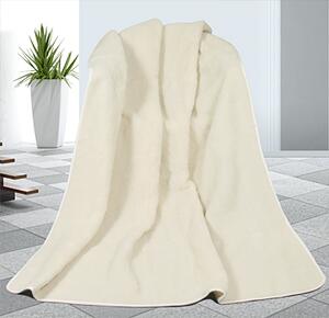 Bellatex Vlněná deka z evropského merina 155x200 bílá 450g/m2