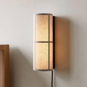 Audo Copenhagen Hashira LED nástěnné světlo zástrčka přírodní, Krémová / jantar, Obývací pokoj / jídelna, Textil / tkanina / hedvábí, Design