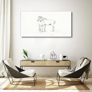Obraz na plátně Obraz na plátně Kreslení zvířat Koně