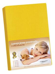 BELLATEX Jersey s elastanem sytá žlutá 140x200 cm
