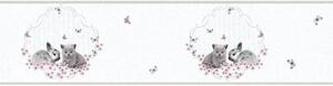 Vliesová bordura na zeďOnly Borders 10 35567-2 | 0,13 x 5 m | šedá, hnědá, růžová | A.S. Création