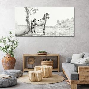 Obraz na plátně Obraz na plátně Kresba koní zvířata