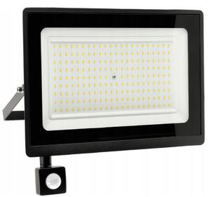 BERGE LED reflektor IP65 - 150W - 13500lm s pohybovým a soumrakovým senzorem - studená bílá