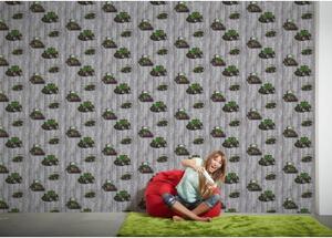 A.S. Création | Vliesová tapeta na zeď Little Stars 35840-2 | 0,53 x 10,05 m | šedá, zelená, hnědá