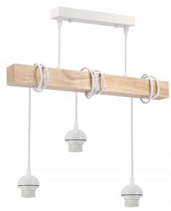BERGE LED stropní svítidlo, 3xE27, loft, nastavitelné, se stínidly - bílé