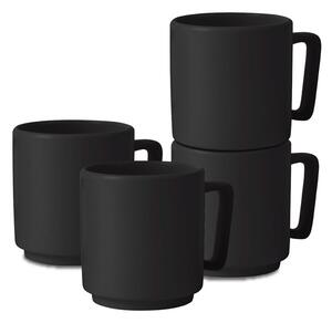 Sada hrnků 4 ks 300 ml Matte Black Collection