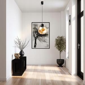 BERGE Skleněná LED stropní lampa 1xE27 - jantarová barva