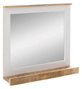 Masivní koupelnové zrcadlo Pune z mangového dřeva, lakované, vícebarevné – 70×15×76 cm