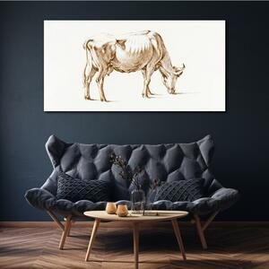 Obraz na plátně Obraz na plátně Kreslení krávy zvířat