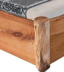 Masivní designová postel ADIANNA s úložným prostorem z jilmového dřeva, 200x160