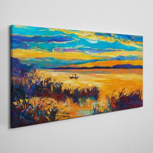 Obraz na plátně Obraz na plátně Vodní obloha západ slunce