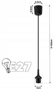 BERGE Závěsná lampa ze skleněné koule LED E27 - jantarová