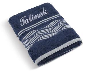 BELLATEX Froté ručník Vlnka se jménem TATÍNEK modrá 50x100 cm