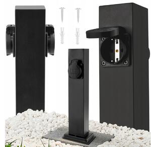 BERGE Zahradní lampa stojící venku 30cm - 2x zásuvka