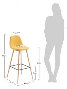 NOLITE BAR 65 cm pultová židle žlutá