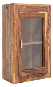 Masivní nástěnná skříňka do koupelny Lagos z palisandru, lakovaná, hnědá – 60×32×65 cm