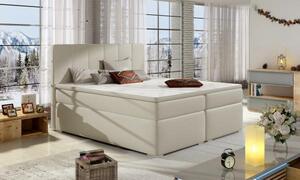 Postel Boxspring Boleria 180x200, béžová (koženka - bb 07)