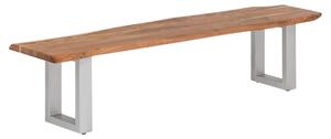 Masivní lavice Bullwer z akáciového dřeva, lakovaná, hnědá – 160×40 cm