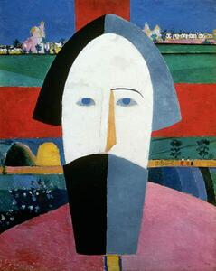 Obrazová reprodukce The Head of a Peasant, Malevich, Kazimir Severinovich