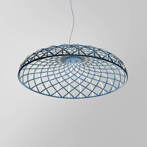 FLOS Skynest LED závěsné světlo, modrá barva, Ø 90,4 cm, plast