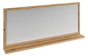 Masivní koupelnové zrcadlo Sydney z divokého dubu, olejované, hnědé – 138×60 cm
