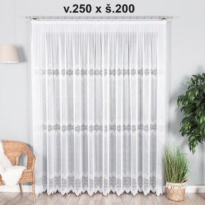 Oblouková záclona Julie 250x200 Bez řasící pásky