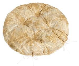 BELLATEX Sedák Adéla prošívaný kulatý Hnědá průměr 40 cm