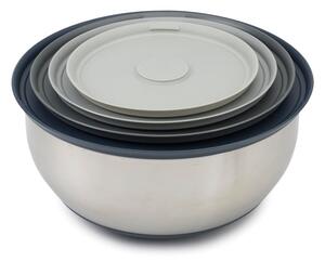 Nerezové mísy v sadě 4 ks ve stříbrné barvě ø 28,5 cm Nest Prep&Store – Joseph Joseph
