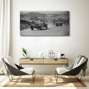 Obraz na plátně Obraz na plátně Auto černobílé závody