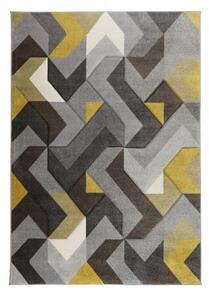 Hans Home | Kusový koberec Hand Carved Aurora Grey/Ochre - 160x230