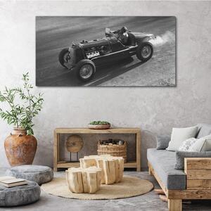 Obraz na plátně Obraz na plátně Auto černobílé závody