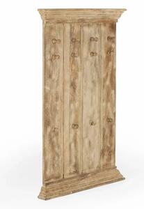 Masivní šatní panel Patina z mangového dřeva, lakovaný, přírodní barva – 70×6×110 cm