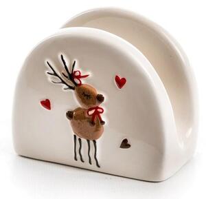 Keramick stojnek na ubrousky "vnoce"- 7 cm