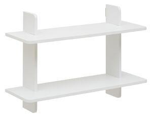 Nástěnná police FIXY 2patrová, 60 x 19 x 40 cm - bílý