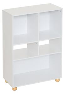 Regál s 5 boxy STORAGE, 67,6 x 32 x 90,8 cm - bílý