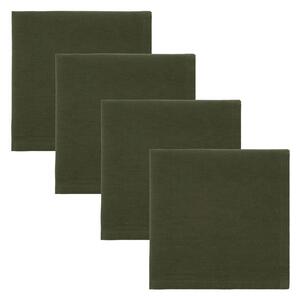 Bavlněný ubrousek Real Dark Green – set 4 ks