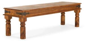 Masivní lavice Merlin z palisandru, lakovaná, hnědá – 150×45 cm